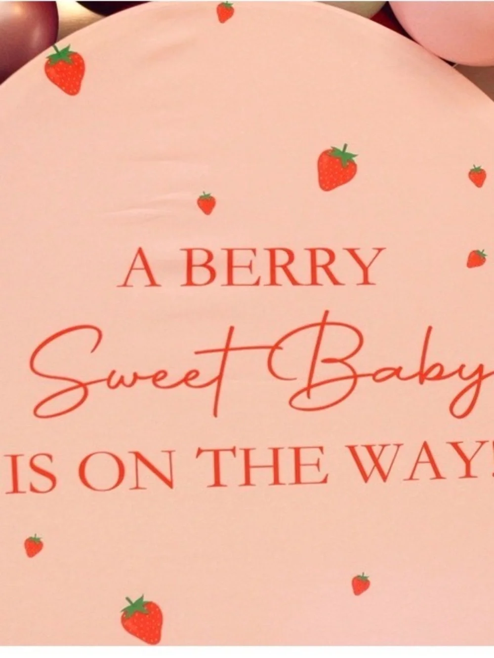 A Berry Sweet Baby shower essentials